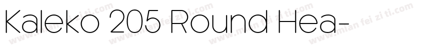 Kaleko 205 Round Hea字体转换